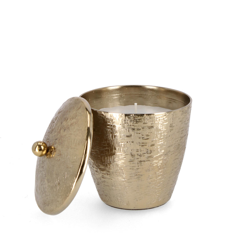 Bizzotto Lathe Κερί Χρυσό Μεταλλικό Ø13.5x13.5h 0184334