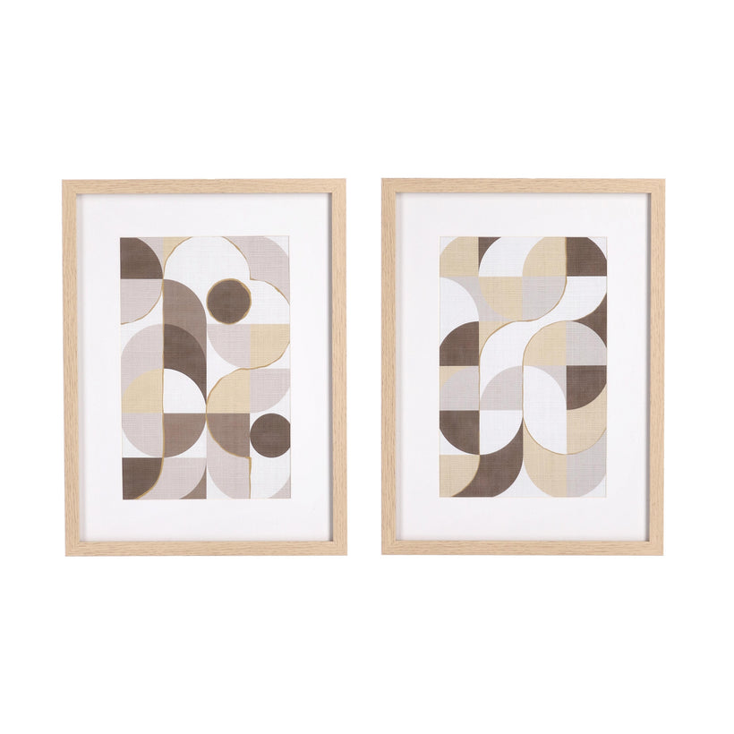 Bizzotto Πίνακες Sherley Γυαλί Πολύχρωμοι (Σετ 2Τμχ) 30x4x40εκ. 0240757