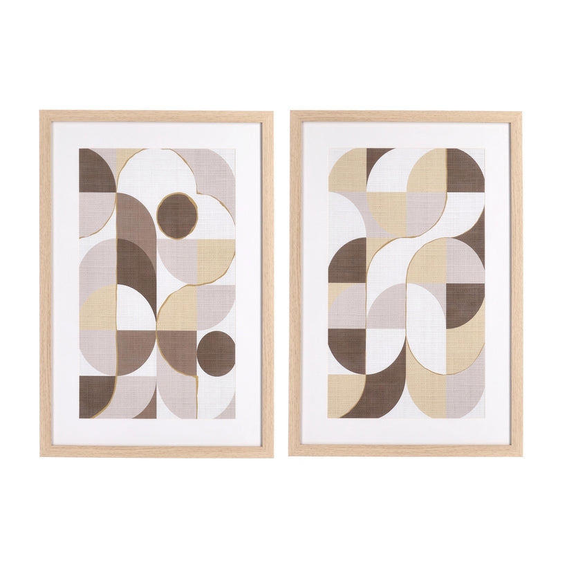 Bizzotto Πίνακες Sherley Γυαλί Πολύχρωμοι (Σετ 2Τμχ) 40x6x60εκ. 0240758