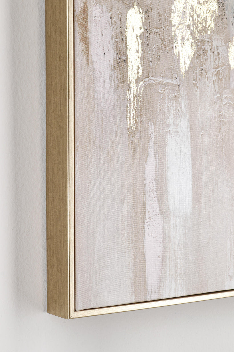 Bizzotto Πίνακας Hannes Μπεζ/Χρυσό Με Χρυσό Πλαίσιο 90x3.5x60 0245237