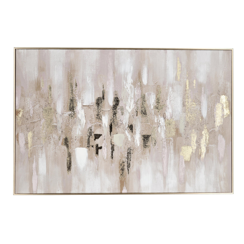 Bizzotto Πίνακας Hannes Μπεζ/Χρυσό Με Χρυσό Πλαίσιο 90x3.5x60 0245237