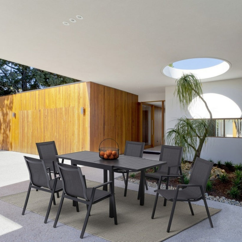 Τραπέζι Εξωτερικού Χώρου Αλουμινίου Επεκτεινόμενο Pelagius Γκρι 83(+83)x80x75εκ. 0662712