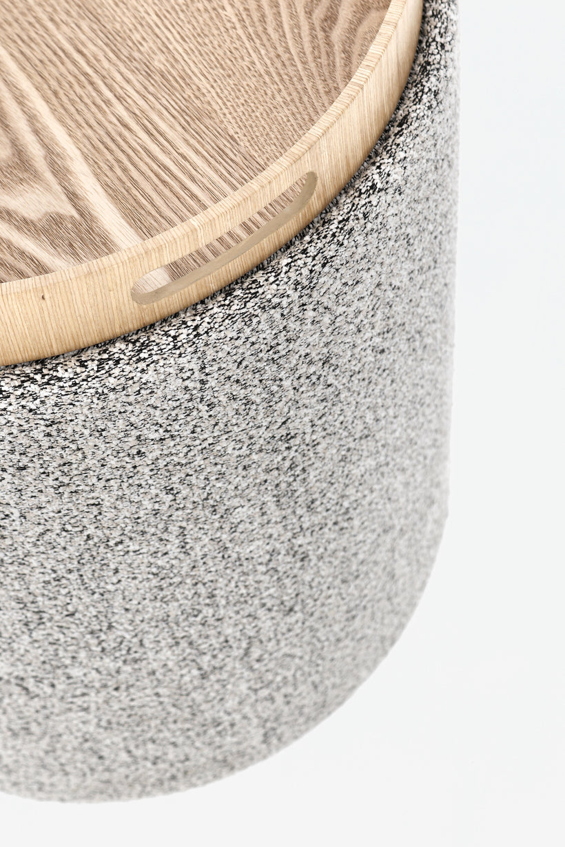 Bizzotto Sasha Σκαμπώ Με Αποθηκευτικό Χώρο Ανοιχτό Γκρι Σετ 2 Τμχ Ø39x44 Κωδικός: 0721691