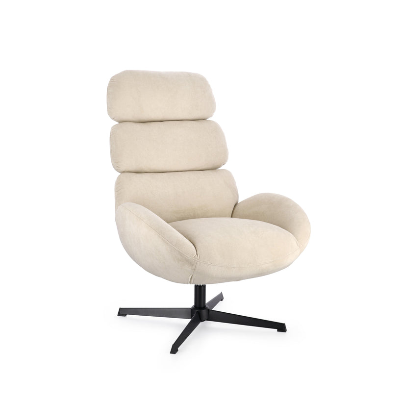 Bizzotto Violante Περιστρεφόμενη Πολυθρόνα Υφασμάτινη Κρεμ 76x86x106 Κωδικός: 0733506