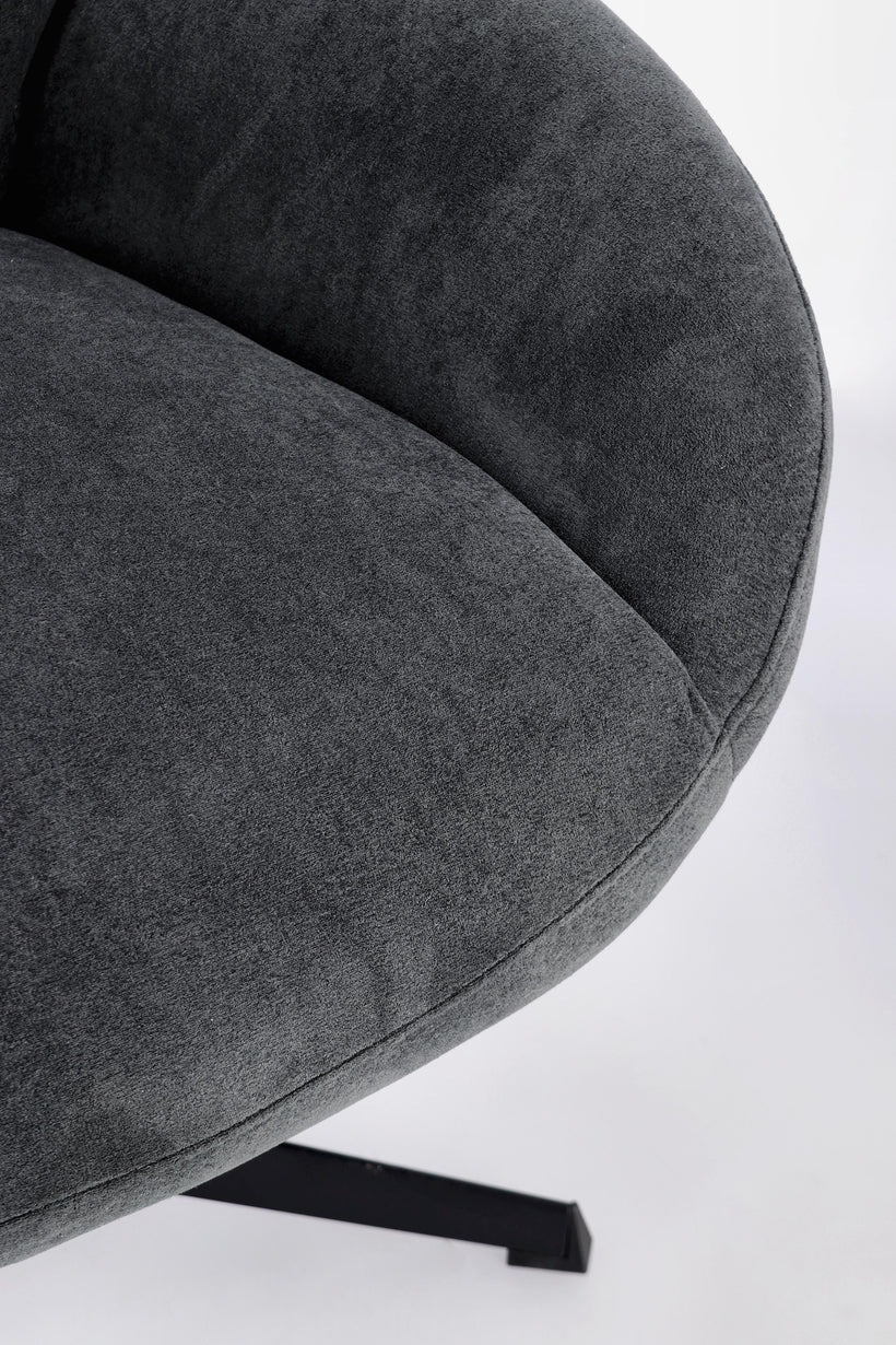 Bizzotto Violante Περιστρεφόμενη Πολυθρόνα Υφασμάτινη Μαύρη 76x86x106 Κωδικός: 0733507