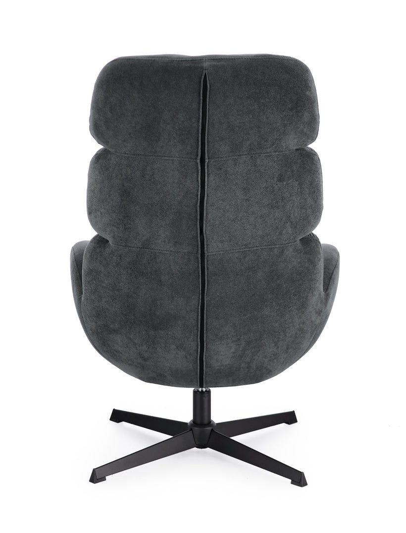 Bizzotto Violante Περιστρεφόμενη Πολυθρόνα Υφασμάτινη Μαύρη 76x86x106 Κωδικός: 0733507