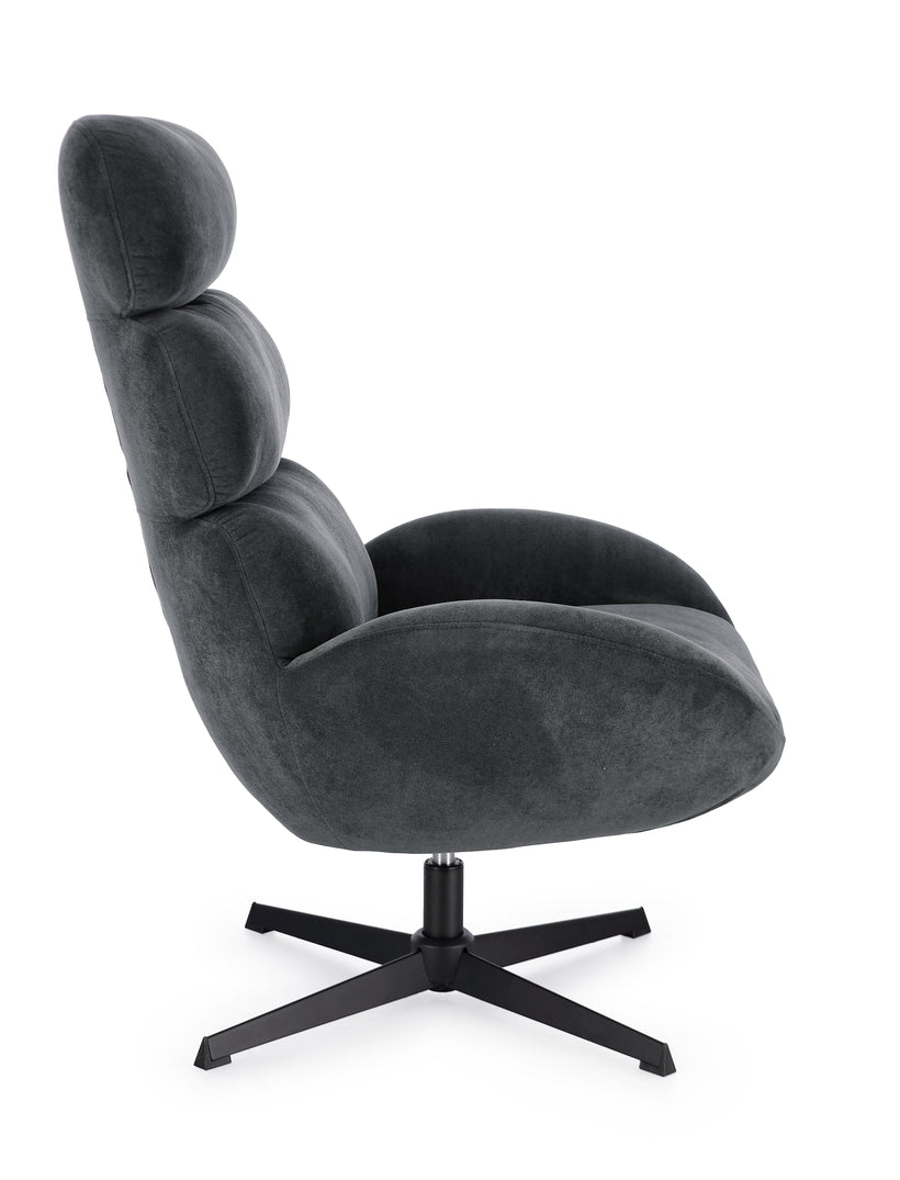 Bizzotto Violante Περιστρεφόμενη Πολυθρόνα Υφασμάτινη Μαύρη 76x86x106 Κωδικός: 0733507