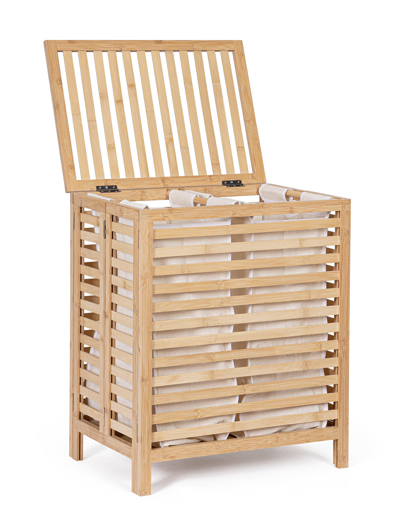 Bizzotto Καλάθι απλύτων Cayden Διπλό Ξύλινο 50a - 35b - 60h 0734189