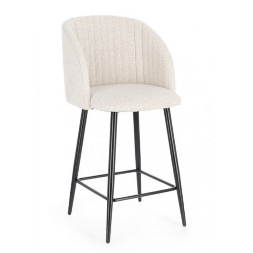 Bizzotto Queen Καρέκλα Μπαρ Υφασμάτινη Ιβουάρ 53x59x97 Κωδικός: 0734373