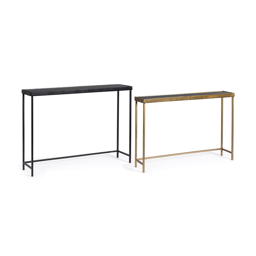 Bizzotto Yamir Κονσόλες Μεταλλικές Χρυσή/Μαύρη Σετ 2 Τμχ 107x26x79 Κωδικός: 0746845