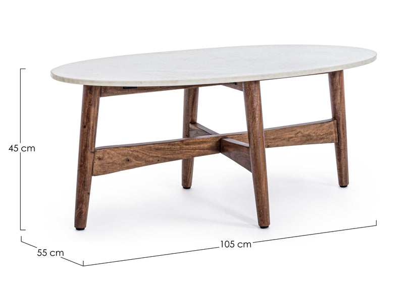 Bizzotto Τραπεζάκι Σαλονιού ALBANY OVAL 105x55 0746875