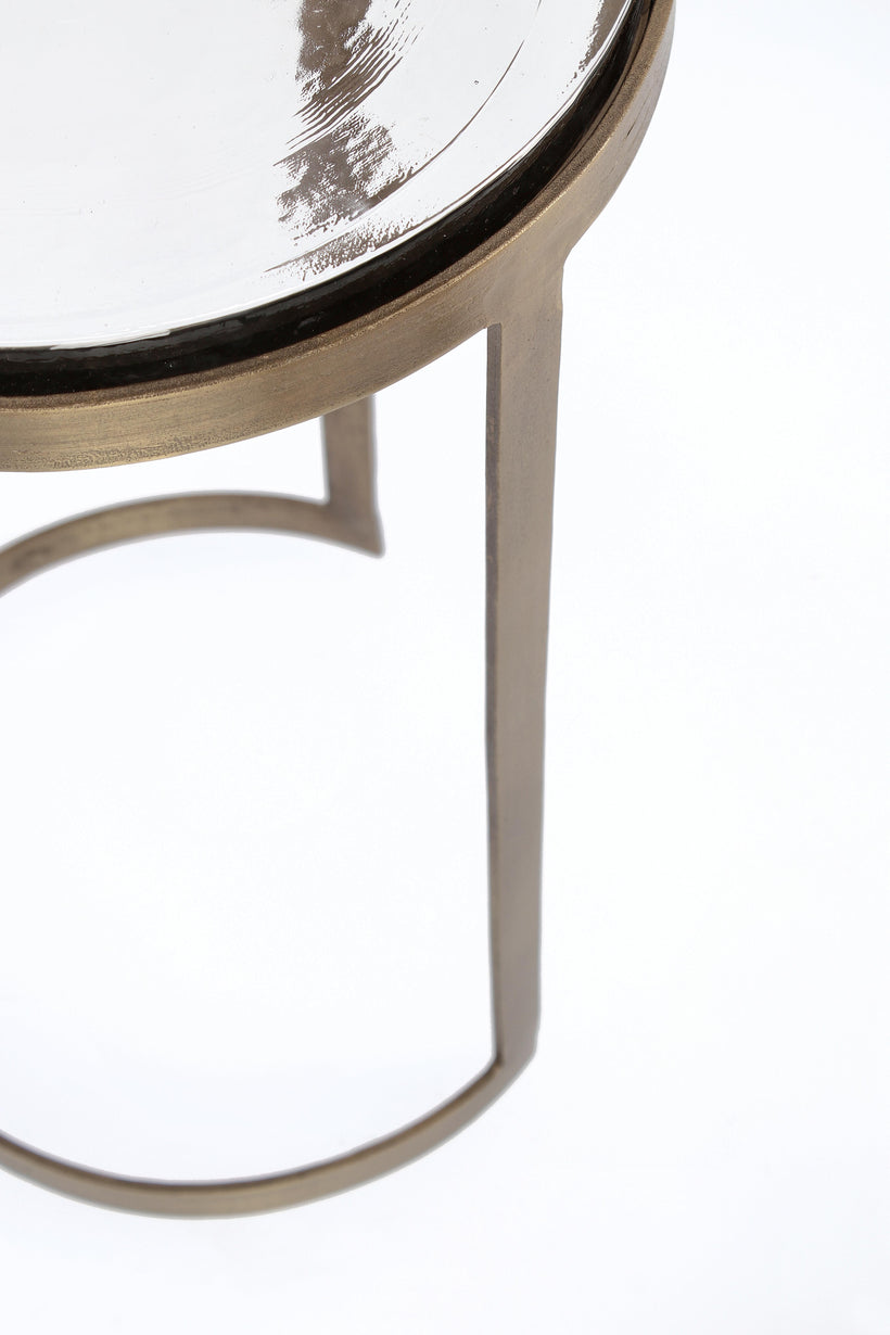 0746984 Bizzotto Zayla Βοηθητικά Τραπέζια Μεταλλικά Μπρονζέ Σετ 2 Τμχ Ø32x52 Εκ.