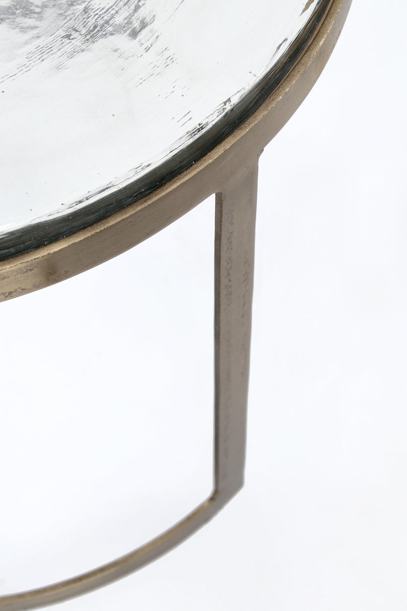 0746988 Bizzotto Zayla Βοηθητικά Τραπέζια Μεταλλικά Χρυσά Σετ 2 Τμχ Ø54x42