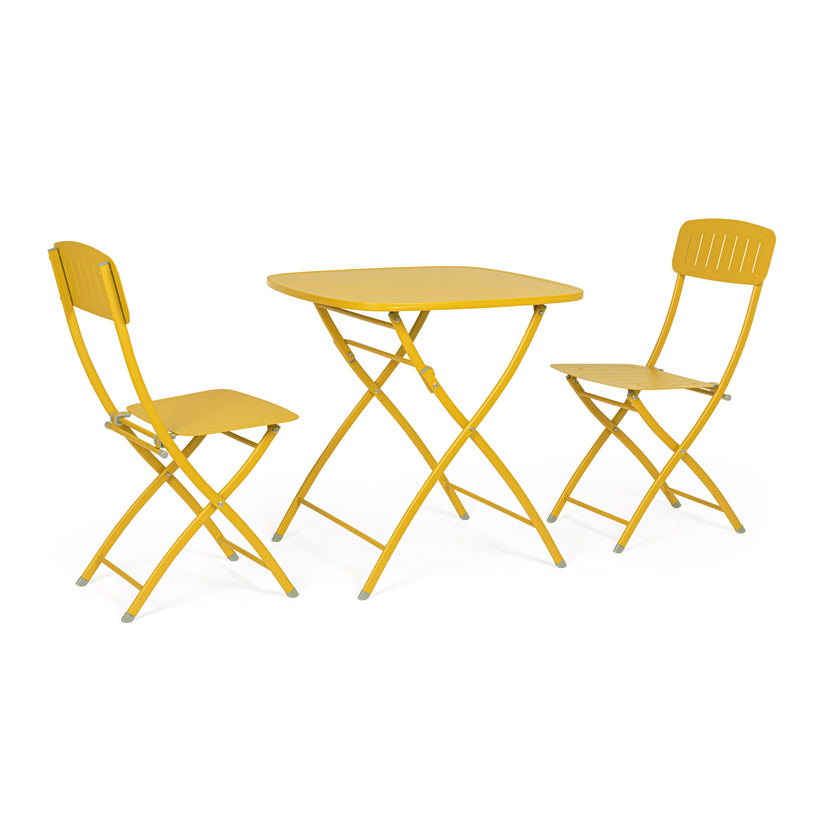 Σετ Τραπεζαρίας για Μικρούς Εξωτερικούς Χώρους Yvonne Κίτρινο 3τμχ 0803569