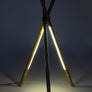 Bizzotto Bamboo Led Tripod Μοντέρνο LED Φωτιστικό Δαπέδου Υ109xΜ51εκ. σε Καφέ Χρώμα Κωδικός: 0826430