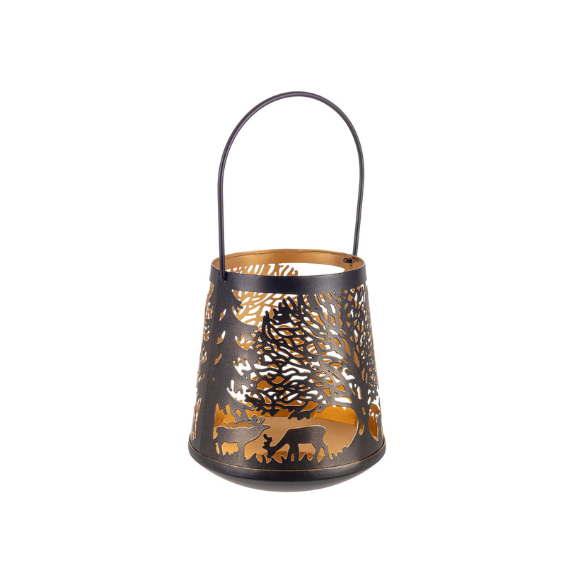 Bizzotto Χριστουγεννιάτικο Φανάρι Daya Μαύρο Μεταλλικό Ø16x17h 0939330