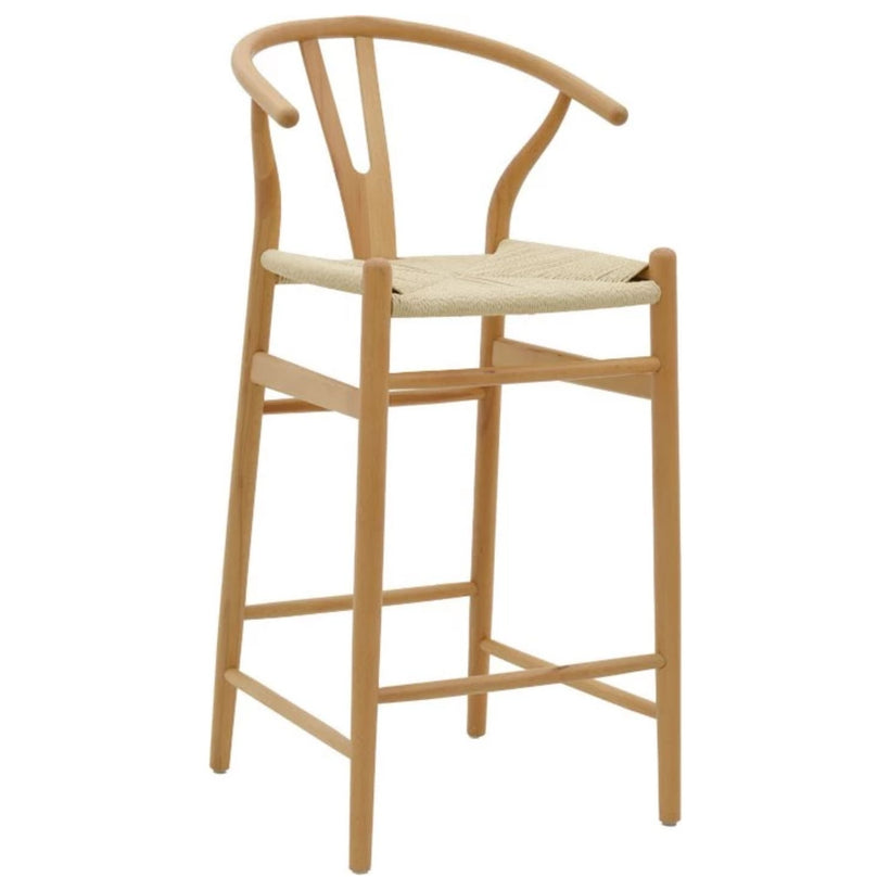 Σκαμπό μπαρ Sandra ξύλο-σχοινί φυσικό 109723