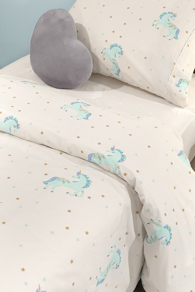 Σετ Παιδικά Σεντόνια Μονά με Λάστιχο 3 Τεμαχίων Saint Clair Pinto Aqua 100x200+28