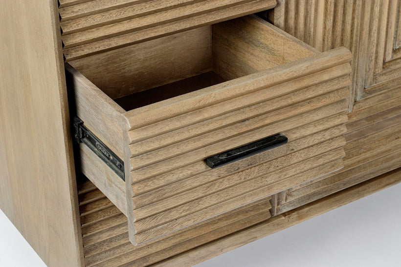 Bizzotto Μπουφές Darsey από Μασίφ Ξύλο με Συρτάρια Φυσικό 160x40x83.2cm 0746872