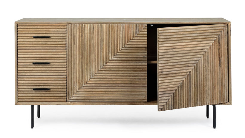 Bizzotto Μπουφές Darsey από Μασίφ Ξύλο με Συρτάρια Φυσικό 160x40x83.2cm 0746872