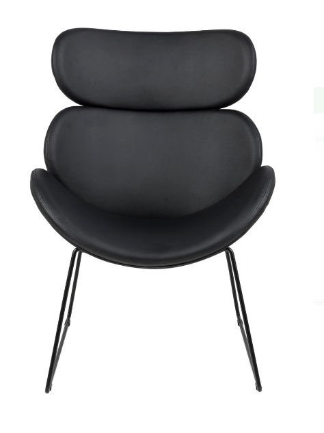 Πολυθρόνα 104462 Μαύρη Δερμάτινη 69x79x91cm