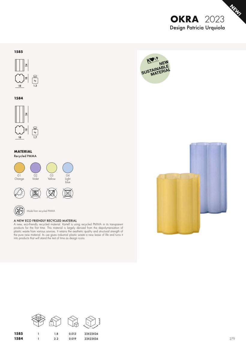 Βάζο Kartell Okra 01585