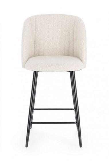 Bizzotto Queen Καρέκλα Μπαρ Υφασμάτινη Ιβουάρ 53x59x97 Κωδικός: 0734373