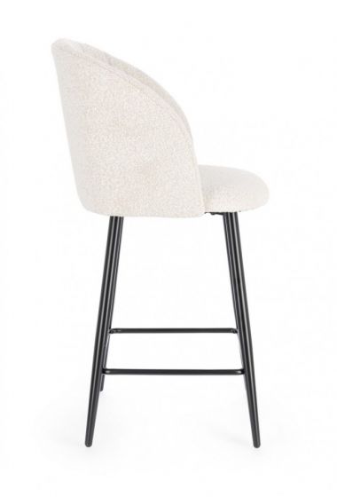 Bizzotto Queen Καρέκλα Μπαρ Υφασμάτινη Ιβουάρ 53x59x97 Κωδικός: 0734373