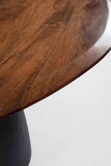 Bizzotto Stanley Τραπέζι Φαγητού Ξύλινο Mango Μαύρο/Καφέ 140x120x76 Κωδικός: 0747080