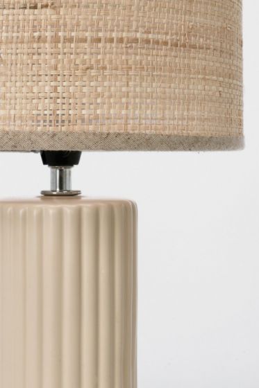 Bizzotto Adhara Επιτραπέζιο Φωτιστικό Κεραμικό Μπεζ Ø20,5x42 Κωδικός: 0828167