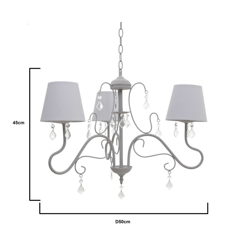 ΦΩΤΙΣΤΙΚΟ ΟΡΟΦΗΣ ΜΕΤΑΛΛΙΚΟ 3ΦΩΤΟ WASHED ΓΚΡΙ 50Χ45/100 INART 3-10-716-0005