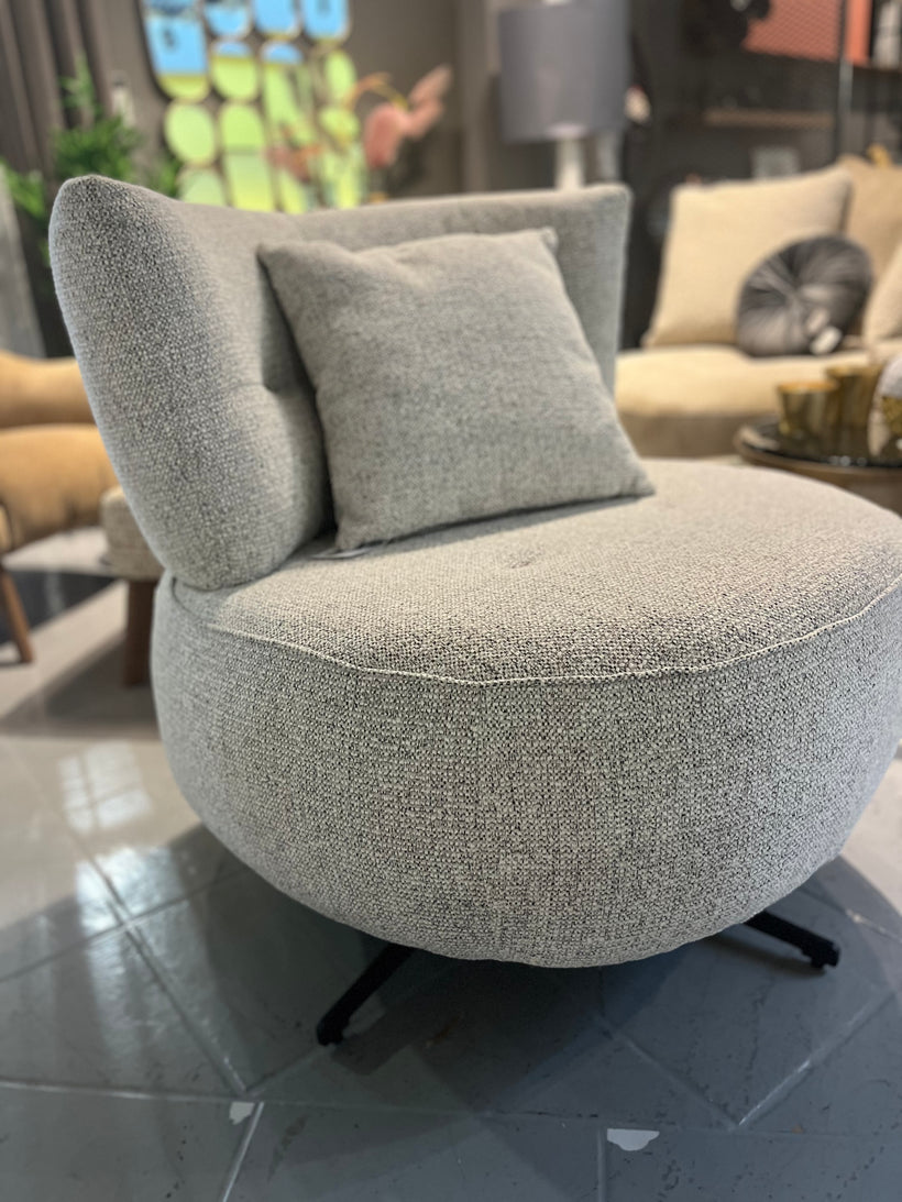 Bizzotto Gonnie Πολυθρόνα Περιστρεφόμενη Υφασμάτινη Γκρι 80x93,5x96,5 Κωδικός: 0732241