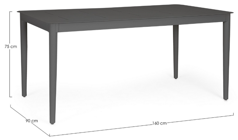 NEBULA ANTHRACITE TABLE 160X90 YK13 0663777