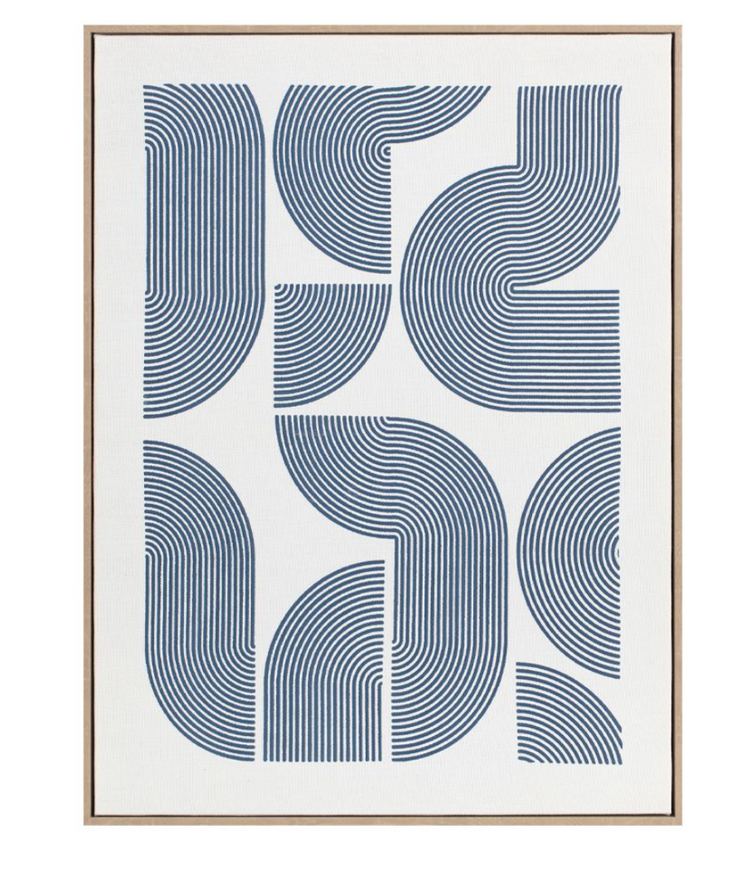 AZURE HEAVEN ΠΙΝΑΚΑΣ ΔΙΑΚΟΣΜΗΣΗΣ 60x80x5 ΚΑΜΒΑΣ ΛΕΥΚΟ ΜΠΛΕ ΣΚΟΥΡΟ ΞΥΛΟ ΦΥΣΙΚΟ   030592