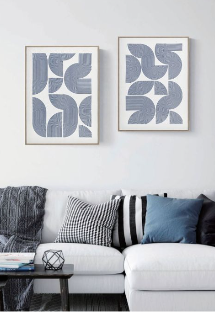 AZURE HEAVEN ΠΙΝΑΚΑΣ ΔΙΑΚΟΣΜΗΣΗΣ 60x80x5 ΚΑΜΒΑΣ ΛΕΥΚΟ ΜΠΛΕ ΣΚΟΥΡΟ ΞΥΛΟ ΦΥΣΙΚΟ   030592