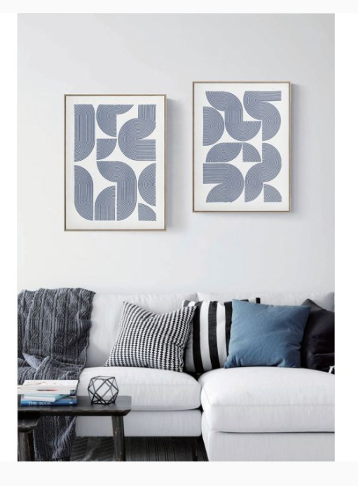 AZURE HEAVEN ΠΙΝΑΚΑΣ ΔΙΑΚΟΣΜΗΣΗΣ 60x80x5 ΚΑΜΒΑΣ ΛΕΥΚΟ ΜΠΛΕ ΣΚΟΥΡΟ ΞΥΛΟ ΦΥΣΙΚΟ   030593