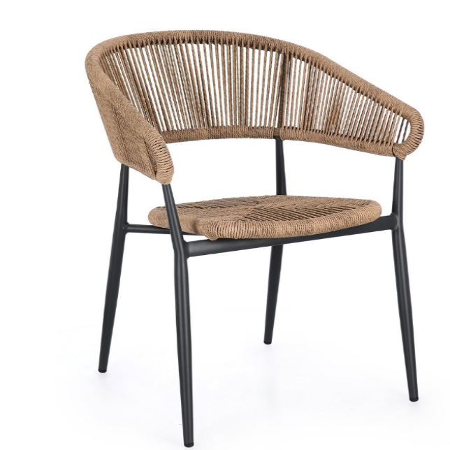 ALGAIDA CHARCOAL/NAT CHAIR W-ARMREST 111921