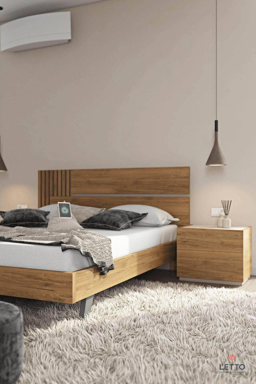 Κομοδίνο Tempo Από Τεχνητό Καπλαμά σε Χρώμα OAK Μ28  60x44x47 009932