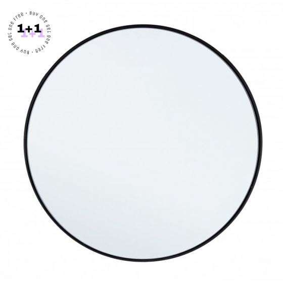 Bizzotto Nucleos Καθρέπτης Τοίχου Μεταλλικός Μαύρος 50x1,5 Κωδικός: 0242701