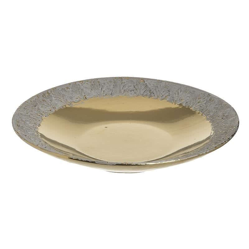 Inart Διακοσμητική Πιατέλα Κεραμική Χρυσή 31x6 Κωδικός: 3-70-685-0257