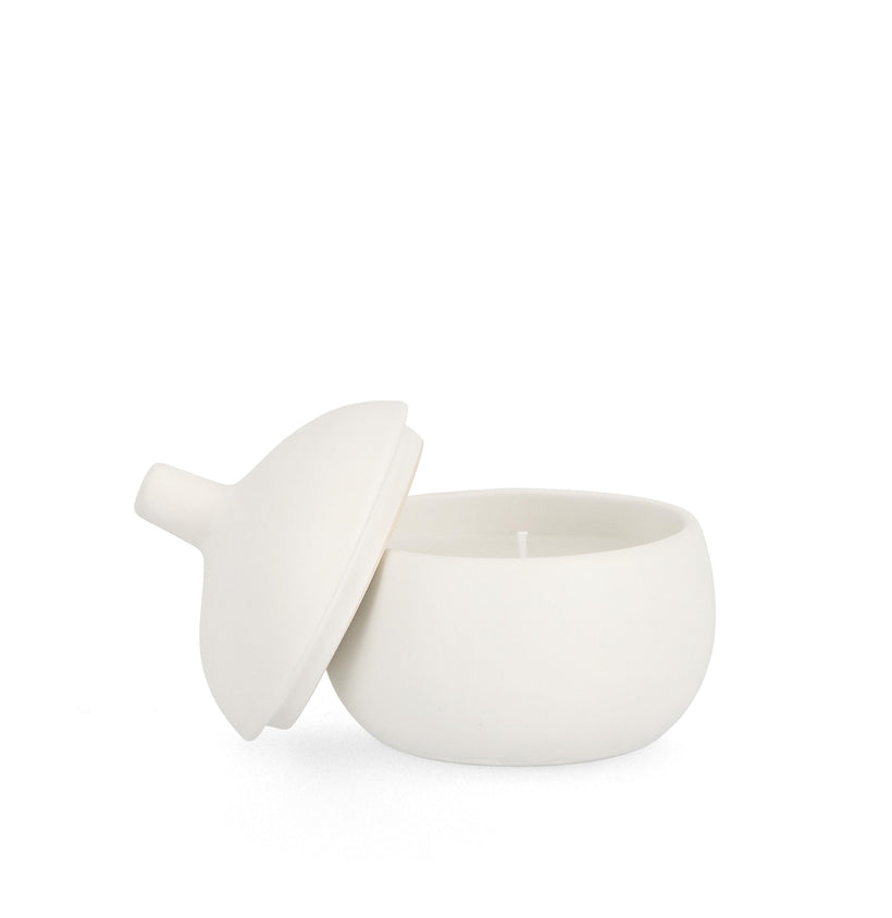 Bizzotto Κερί με καπάκι Λευκό Polyresin 10x10x8 0160231