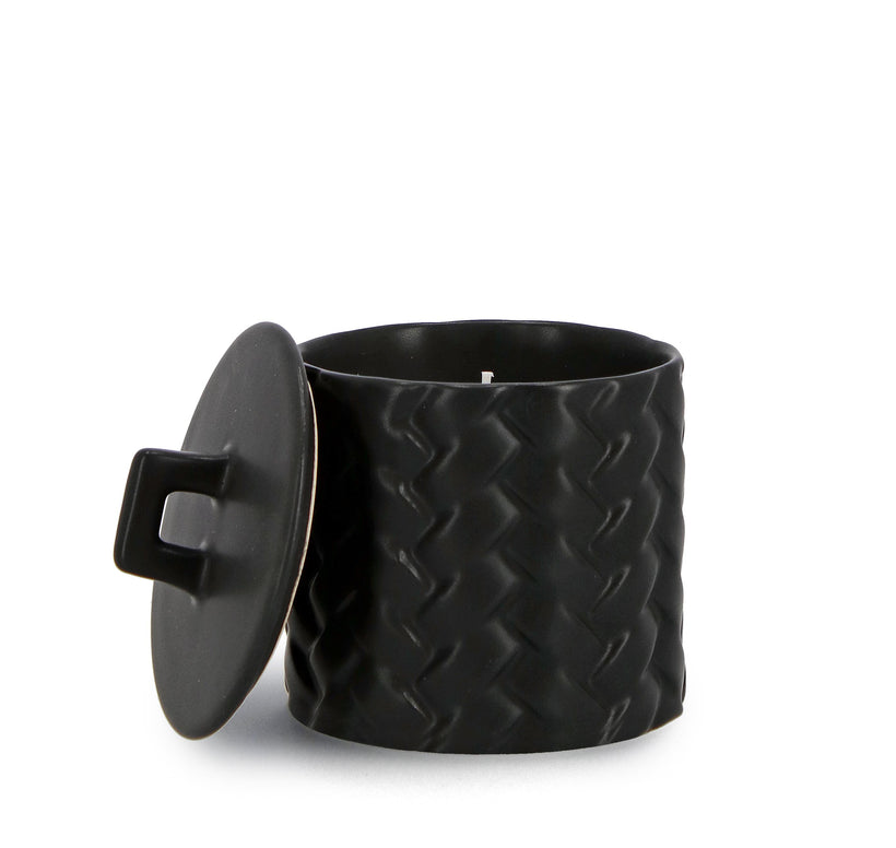 Bizzotto Κερί Twine με καπάκι Μαύρο Polyresin 9.5x9.5x11 0160236