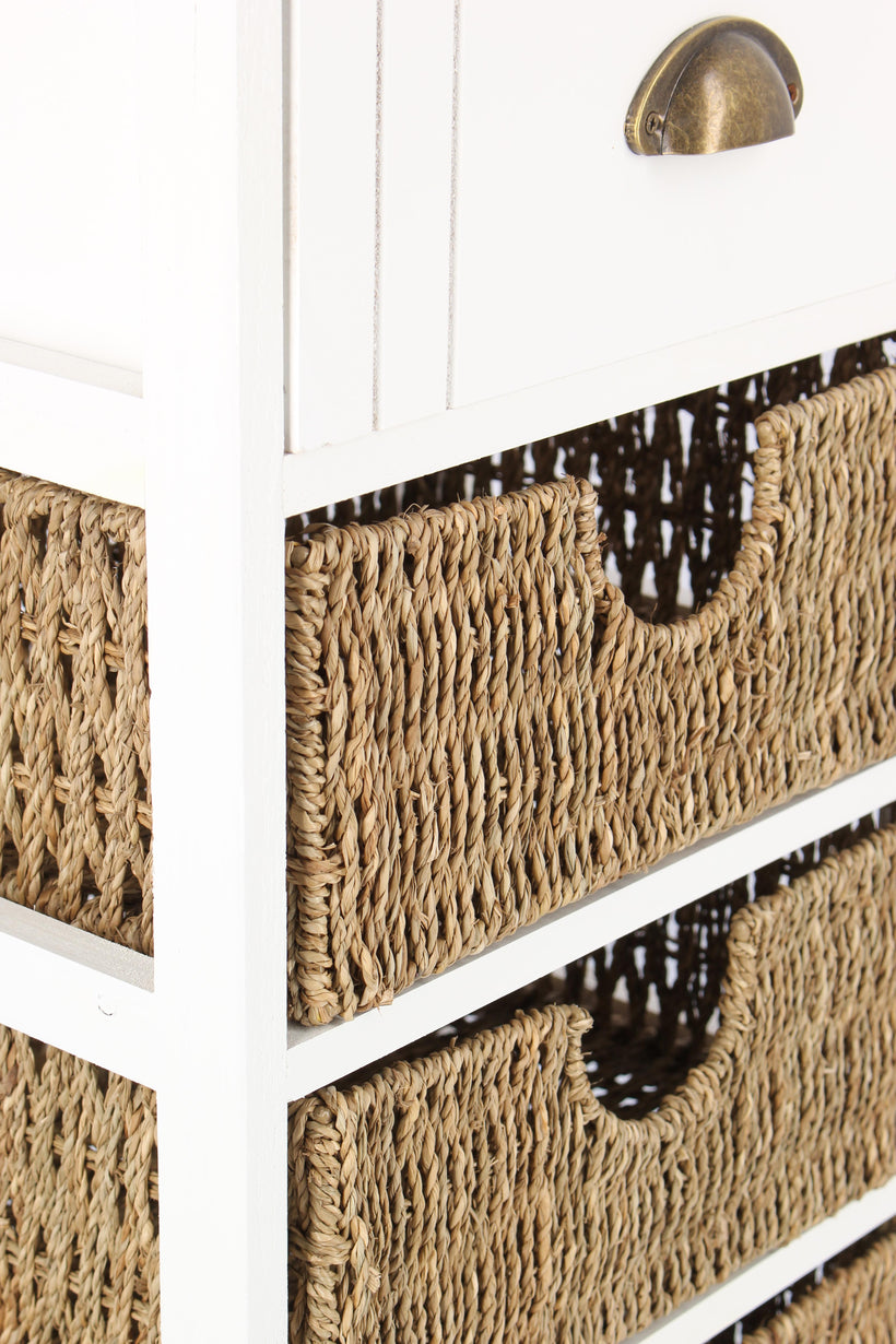 Bizzotto Sierra Συρταριέρα Ξύλινη Λευκή 29x29x40 0210672