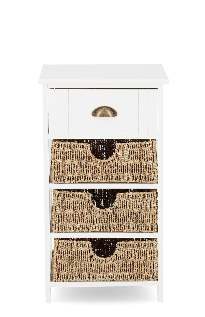 Bizzotto Sierra Συρταριέρα Ξύλινη Λευκή 29x29x40 0210672