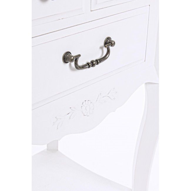 Bizzotto Daisy Κομοδίνο Ξύλινο Λευκό 3 Συρτάρια 50x35x72 Κωδικός: 0744405