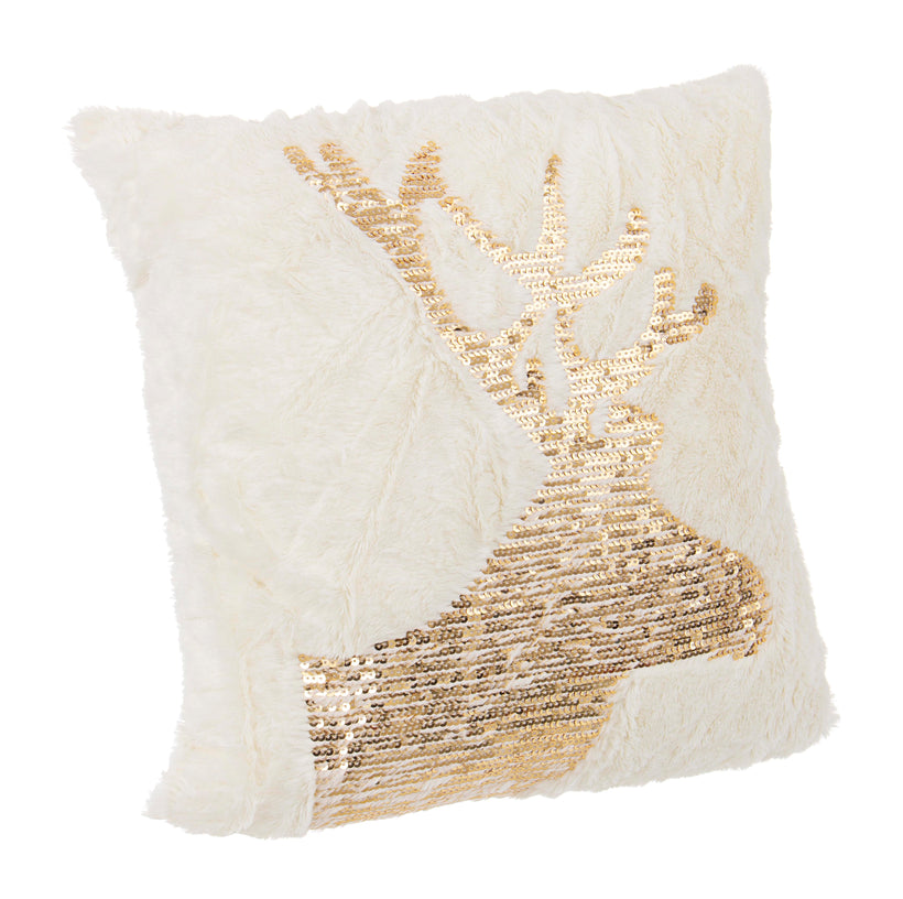 ΧΡΙΣΤΟΥΓΕΝΝΙΑΤΙΚΟ ΜΑΞΙΛΑΡΙ ΛΕΥΚΗ ΓΟΥΝΑ ΜΕ ΧΡΥΣΟ ΤΑΡΑΝΔΟ 0463368 45Χ45