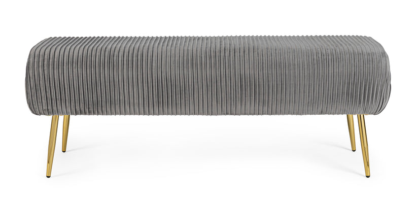 Bizzotto Selena Ταμπουρέ Βελούδινο Γκρι 129x45,5x48 Κωδικός: 0720596