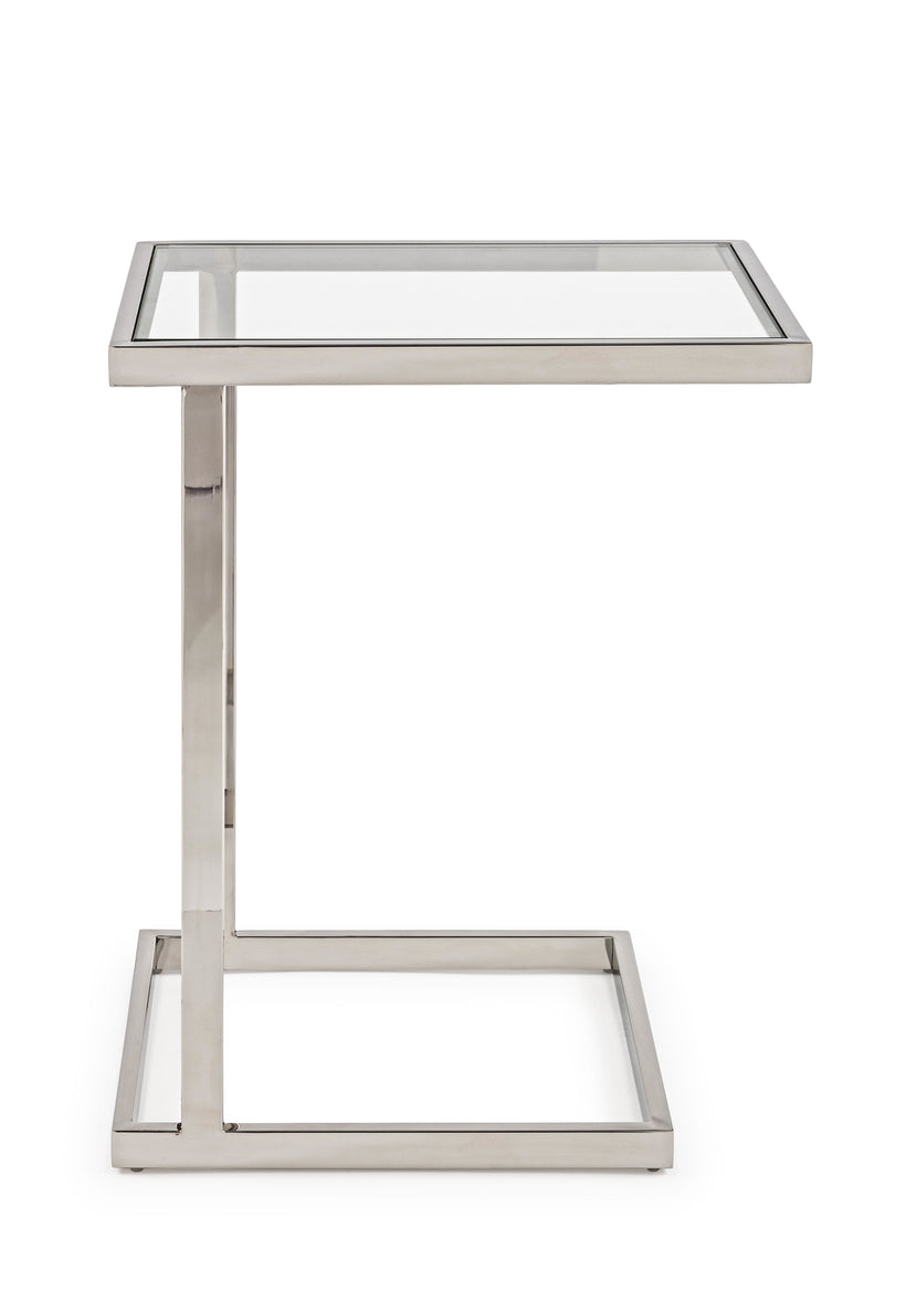 Βοηθητικό Τραπεζάκι Saphira Τετράγωνο Διάφανο