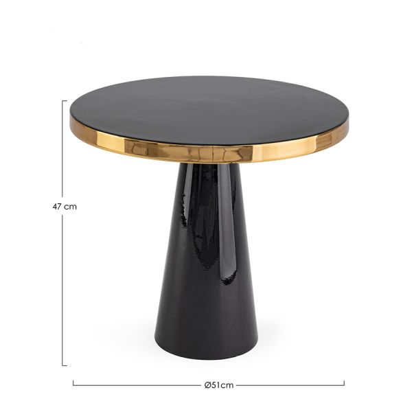 Bizzotto Βοηθητικό Τραπεζάκι Στρογγυλό Nandika Μεταλλικό 51x51x47 0746724