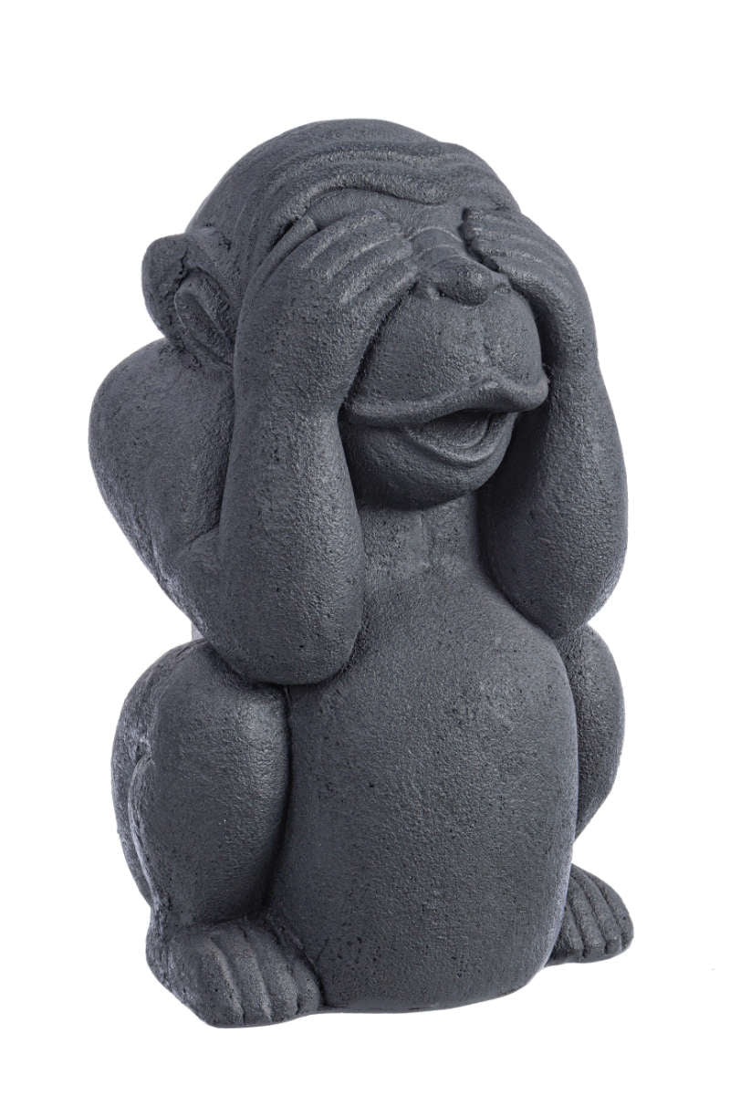Διακοσμητικό Garden Μαϊμού Δε Βλέπω Μαύρο Κεραμικό 35.5 εκ.